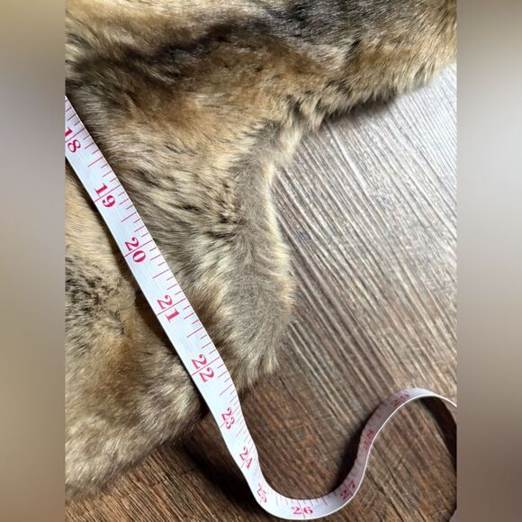 WOODLAND faux fur cashmere acrylic vest chic fall winter sz L women’s brown tan - Picture 10 of 13
